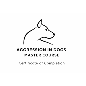 Certificate for completing the Aggression in Dogs Master Course.